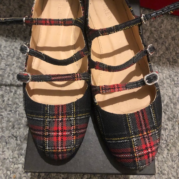 J. Crew Shoes - J. Crew Tartan Mary Jane Flats